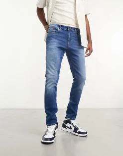 Tommy Jeans Austin Slim Tapered Jeans In Mid Wash Blue For Men -Tomeans Store 204844498 4