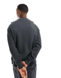 Tommy Jeans Relaxed XS Badge Logo Crewneck Sweatshirt In Charcoal For Men New Charcoal -Tomeans Store 205142649 3