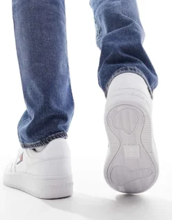 Tommy Jeans Retro Basket Trainers In White For Men -Tomeans Store 205440729 5