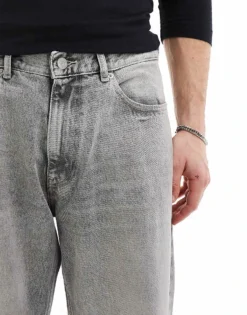 Tommy Jeans Aiden Baggy Tapered Jeans In Grey For Men -Tomeans Store 205440764 4