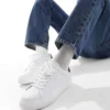 Tommy Jeans Leather Outsole Trainers In White For Men