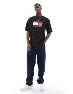 Tommy Jeans Skate Flag T-shirt In Black For Men -Tomeans Store 205848082 4