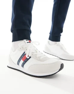 Tommy Jeans Casual Essential Trainers In White For Men