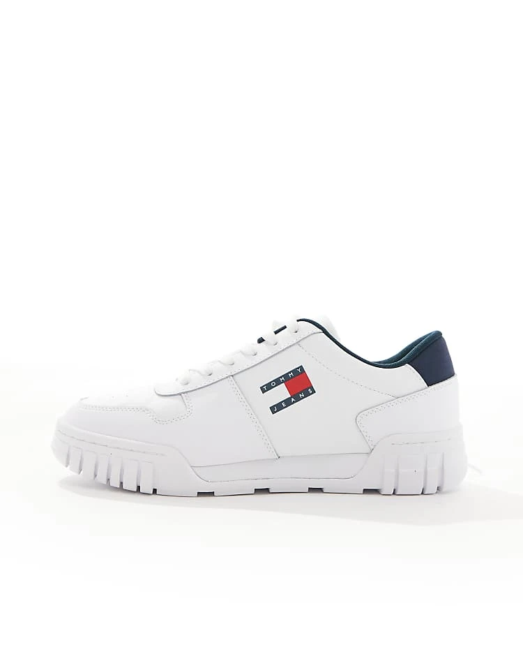 Tommy Jeans Cupsole Essential Trainers In White For Men 2 Tommy Jeans Cupsole Essential Trainers In White For Men - Image 2