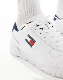 Tommy Jeans Cupsole Essential Trainers In White For Men 8 Tommy Jeans Cupsole Essential Trainers In White For Men -Tomeans Store 205848427 3