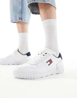 Tommy Jeans Cupsole Essential Trainers In White For Men 9 Tommy Jeans Cupsole Essential Trainers In White For Men -Tomeans Store 205848427 4