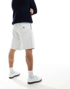 Tommy Jeans Athletic Jersey Basketball Shorts In Grey For Men Silver Grey -Tomeans Store 205848647 3