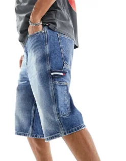 Tommy Jeans Skater Carpenter Shorts In Mid Wash For Men Denim Medium -Tomeans Store 205848796 3