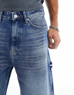 Tommy Jeans Skater Carpenter Shorts In Mid Wash For Men Denim Medium -Tomeans Store 205848796 5