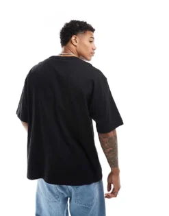 Tommy Jeans Oversized Crest Varsity Sports T-shirt In Black For Men -Tomeans Store 205849458 4