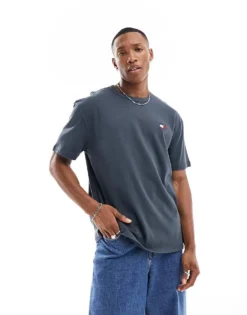 Tommy Jeans Regular Badge T-shirt In Charcoal For Men -Tomeans Store 205849494 3