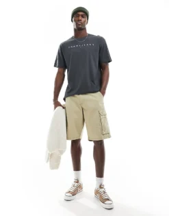 Tommy Jeans Regular Linear Logo T-shirt In Charcoal For Men -Tomeans Store 205849616 4