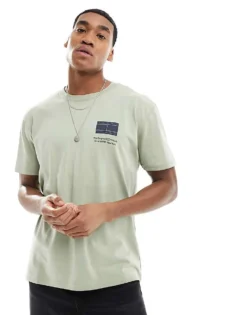 Tommy Jeans Regular Essential CB Flag T-shirt In Grey For Men Faded Willow -Tomeans Store 205849654 3