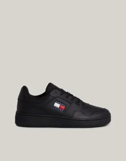 Tommy Jeans Leather Basketball Trainers In Black For Men -Tomeans Store 206220943 1 black 1