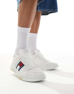 Tommy Jeans Brooklyn Flag Trainers In White For Men Ecru -Tomeans Store 206379372 1 ecru 1