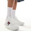 Tommy Jeans Brooklyn Flag Trainers In White For Men Ecru