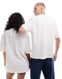 Tommy Jeans Unisex Large Flag Logo T-shirt In Off White For Unisex -Tomeans Store 206379457 4