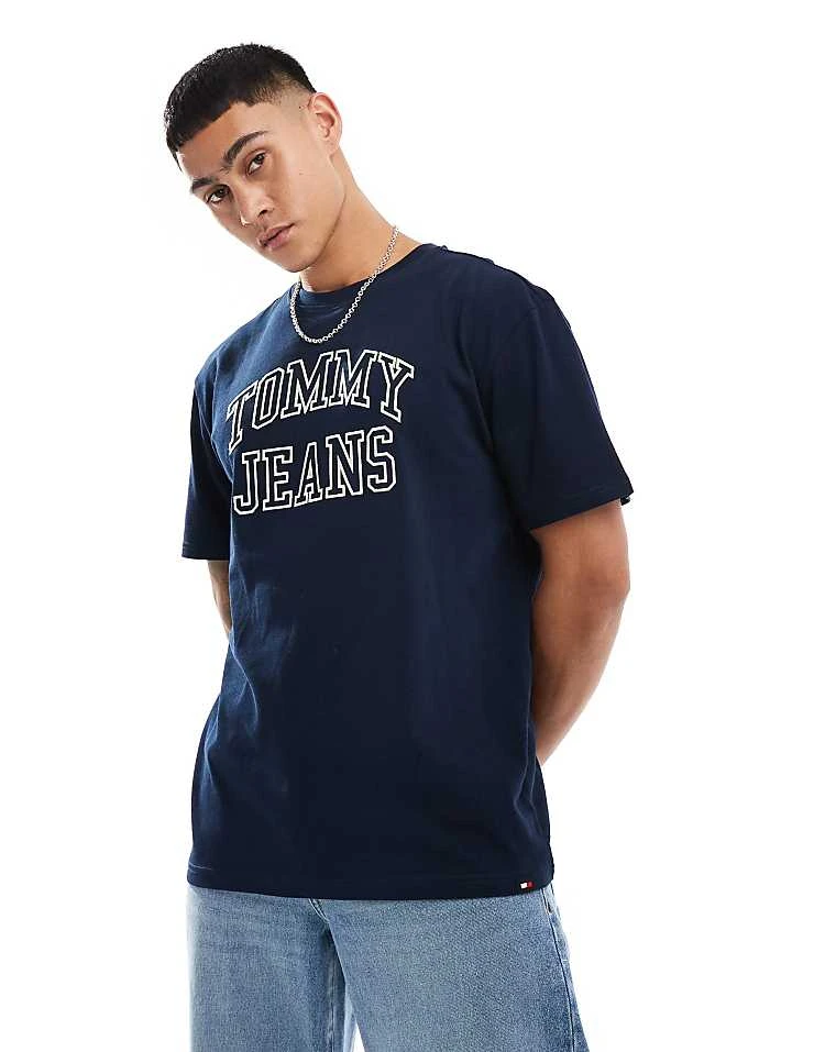 Tommy Jeans Vintage Outline T-shirt In Navy For Unisex Dark Night Navy 5 Tommy Jeans Vintage Outline T-shirt In Navy For Unisex Dark Night Navy - Image 5