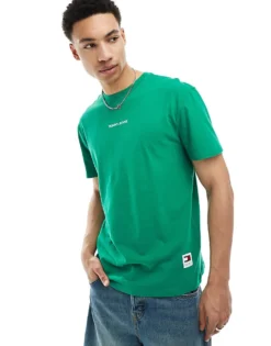 Tommy Jeans Small Logo T-shirt In Green For Men Green Malachite