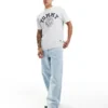 Tommy Jeans Vintage Arch T-shirt In Grey For Men Silver Grey