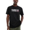 Tommy Jeans Large Logo T-shirt In Black For Men