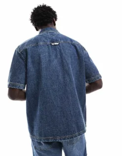 Tommy Jeans Unisex Denim Overshirt In Indigo Wash For Unisex Dark Indigo -Tomeans Store 206379839 4