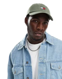 Tommy Jeans Vintage Flag Cap In Washed Green For Men Washed Army -Tomeans Store 206379841 1 washedarmy 1