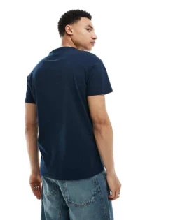 Tommy Jeans Slim Essential Flag T-shirt In Navy Blue For Men -Tomeans Store 206379876 4