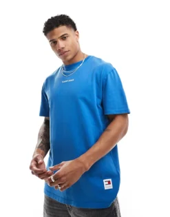 Tommy Jeans Small Logo T-shirt In Cobalt Blue For Men Coastal Cobalt -Tomeans Store 206379917 1 coastalcobalt 1