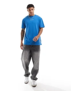 Tommy Jeans Small Logo T-shirt In Cobalt Blue For Men Coastal Cobalt -Tomeans Store 206379917 3