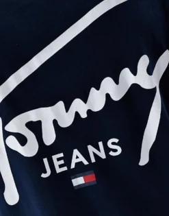 Tommy Jeans Signature Logo Back Print T-shirt In Navy For Men Dark Night Navy -Tomeans Store 206379934 3