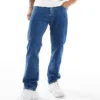 Tommy Jeans Ryan Regular Straight Jeans In Mid Wash With Flag Detail For Men Denim Medium