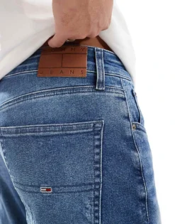 Tommy Jeans Scanton Slim Ripped Jeans In Mid Wash For Men Denim Medium -Tomeans Store 206380013 3