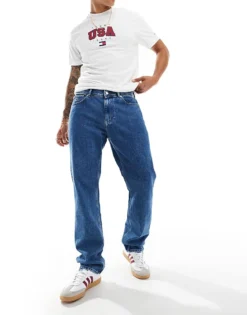 Tommy Jeans Ethan Relaxed Straight Jeans In Mid Wash For Men Denim Medium -Tomeans Store 206380046 1 denimmedium 1