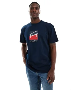 Tommy Jeans Dna Box Logo T-shirt In Navy For Men -Tomeans Store 206380077 4