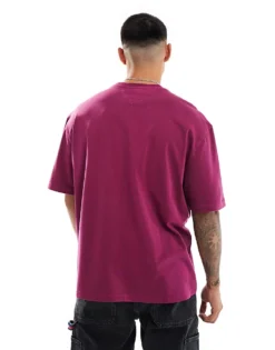 Tommy Jeans Large Flag Logo T-shirt In Fuchsia Purple For Men Valley Grape -Tomeans Store 206380139 4