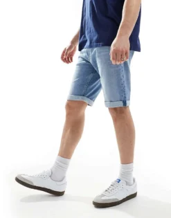 Tommy Jeans Ronnie Denim Shorts In Light Wash For Men Denim Light -Tomeans Store 206380155 4