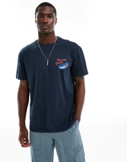Tommy Jeans Hot Dog Back Print Graphic T-shirt In Navy For Men -Tomeans Store 206380189 3