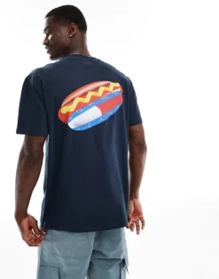 Tommy Jeans Hot Dog Back Print Graphic T-shirt In Navy For Men -Tomeans Store 206380189 4