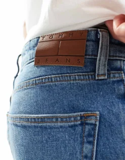 Tommy Jeans Scanton Slim Denim Shorts In Mid Wash For Men Denim Medium -Tomeans Store 206380190 5