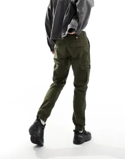 Tommy Jeans Ethan Cargo Pants In Dark Khaki For Men Fatigue Green -Tomeans Store 206380581 5