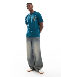 Tommy Jeans City Signature Back Print T-shirt In Green For Men Deep Seawater -Tomeans Store 206858686 3