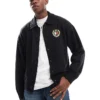 Tommy Jeans Boxy Crest Cardigan In Black For Men