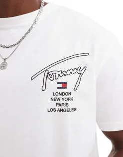 Tommy Jeans City Signature Back Print T-shirt In White For Men -Tomeans Store 206858761 3
