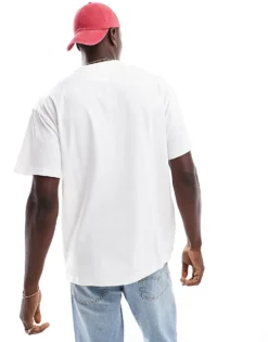 Tommy Jeans Game Day Oversized T-shirt In White For Men Ecru -Tomeans Store 206858801 3