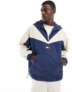 Tommy Jeans Game Day Pullover Jacket In Navy For Men Dark Ink -Tomeans Store 206858875 4