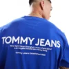 Tommy Jeans Classic Linear Back Print T-shirt In Blue For Men Bright Blue