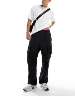 Tommy Jeans Aiden Ripstop Cargo Trousers In Black For Men -Tomeans Store 206858904 1 black 1