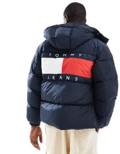 Tommy Jeans Alaska Puffer Jacket With Back Flag Graphic In Navy For Men Dark Night Navy -Tomeans Store 206858922 1 darknightnavy 1