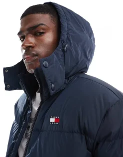Tommy Jeans Alaska Puffer Jacket With Back Flag Graphic In Navy For Men Dark Night Navy -Tomeans Store 206858922 4